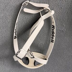 Riddell Football Helmet Chin Strap White 4-Point Adjustable Padded Cup Accessory